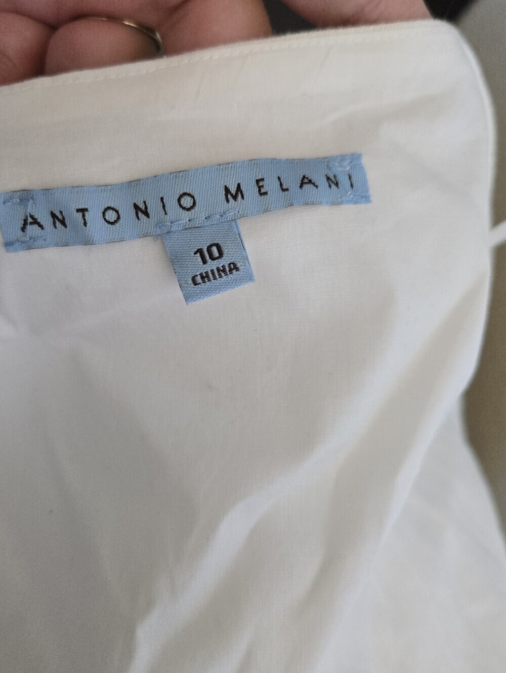 nwt Antonio Melani Ellie Linen dress in Ultra White sz 10 scandi cottagecore - Picture 7 of 9